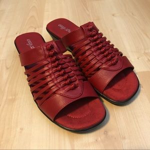 easy street Nola Sandals in color red